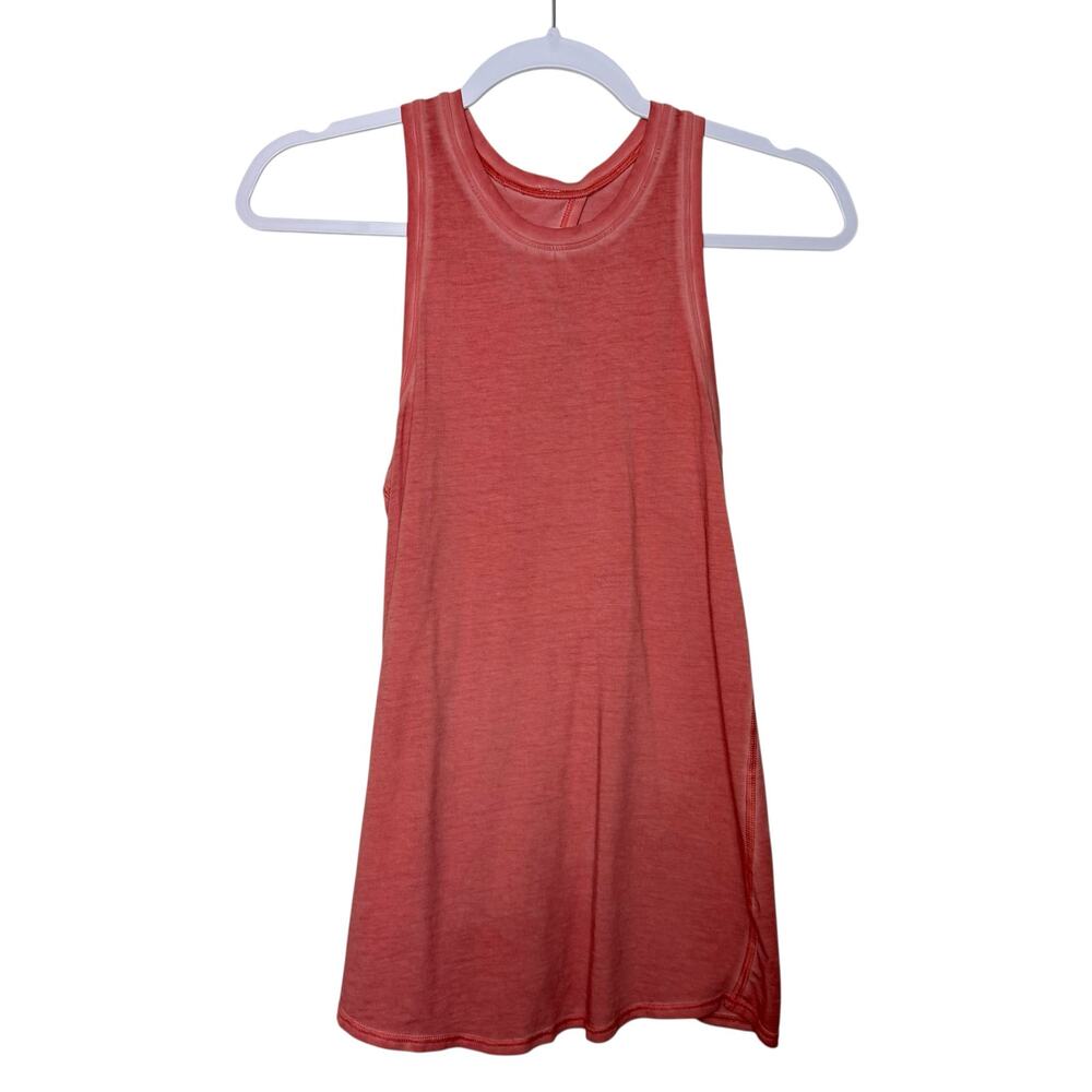 Lululemon All Tied‎ Up Tank Stretch Breathable Activewear Orange Women 8